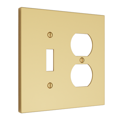 Futura Toggle & Outlet Wall Plate – Double