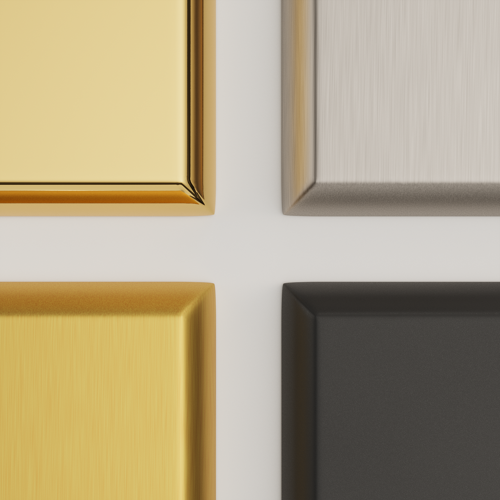 Solid brass Century Push Button Wall Plate – Triple